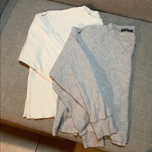 2 Brandy Melville thermals white/grey